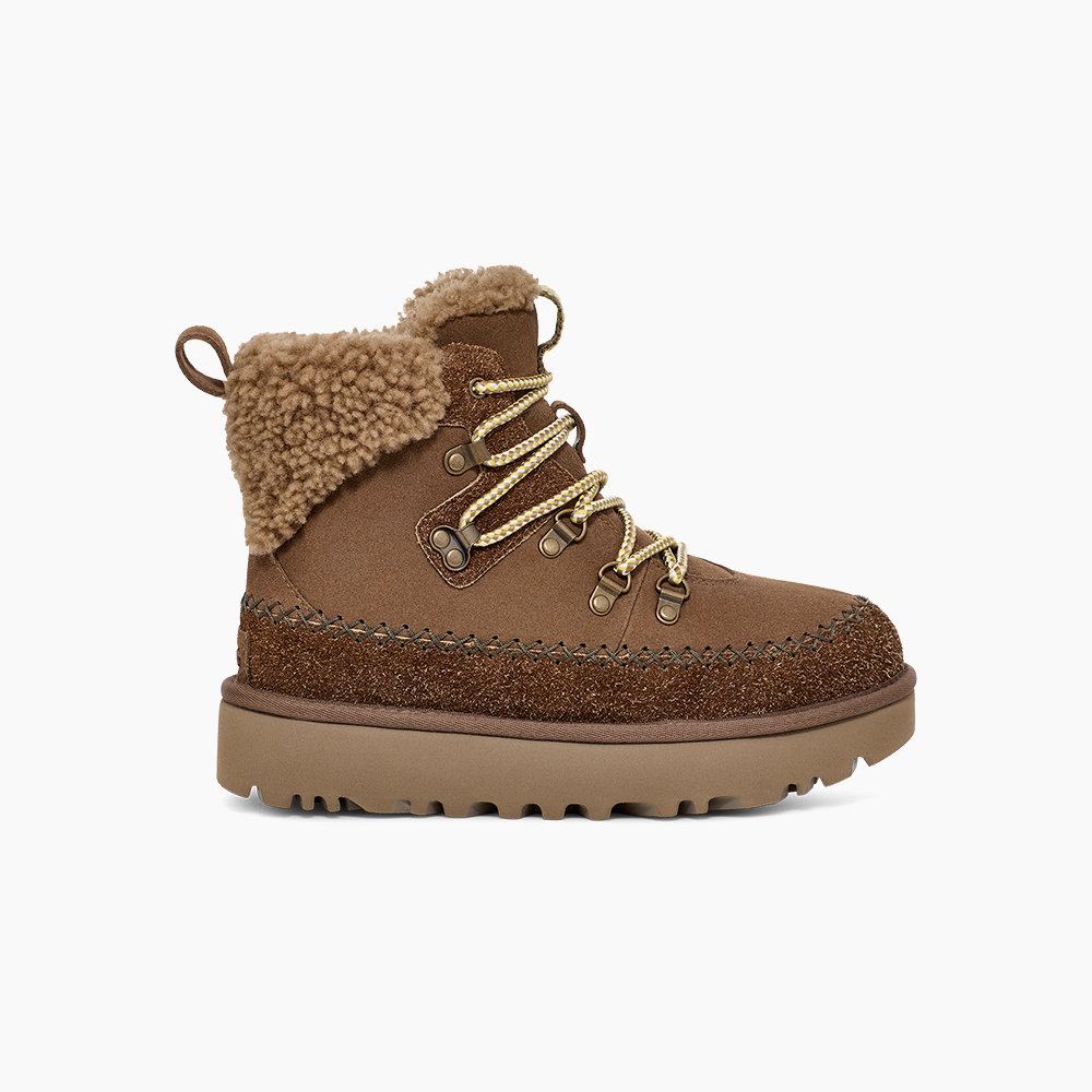 Bota UGG Classic Alpine Lace-Up Marrom