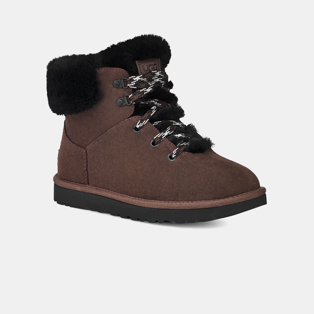 Bota UGG Classic Mini Alpine Lace Marrom
