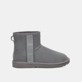 Bota UGG Classic Mini Side Logo II Cinza