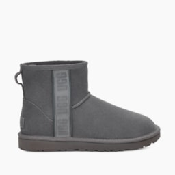 Bota UGG Classic Mini Side Logo II Cinza