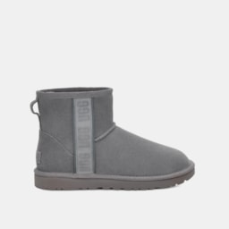 Bota UGG Classic Mini Side Logo II Cinza