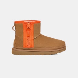 Bota UGG Classic Mini Zipper Tape Logo Caramelo