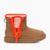 Bota UGG Juvenil Classic Mini Zipper Tape Logo Caramelo