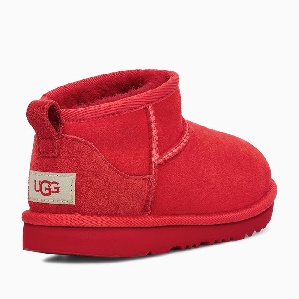 Bota UGG Juvenil Classic Ultra Mini Vermelho