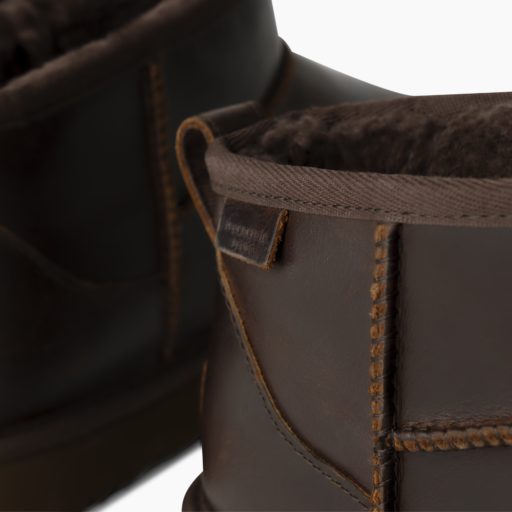 Bota UGG Masculina Classic Ultra Mini LTHR Regen