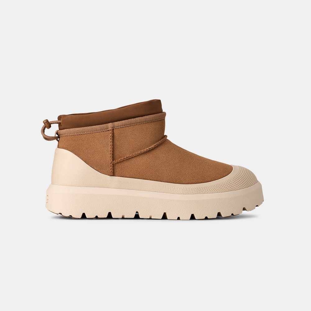 Bota UGG Masculino Classic Ultra Mini Weather Hybrid Caramelo