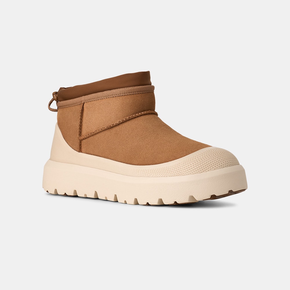 Bota UGG Masculino Classic Ultra Mini Weather Hybrid Caramelo