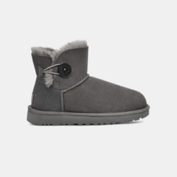 Bota Ugg Mini Bailey Button II Cinza