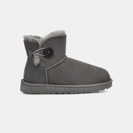 Bota Ugg Mini Bailey Button II Cinza