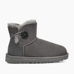 Bota Ugg Mini Bailey Button II Cinza