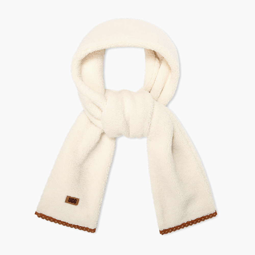 Cachecol UGG UGGfluff Scalloped Branco