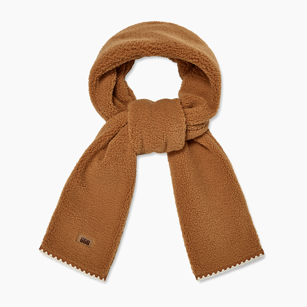 Cachecol UGG UGGfluff Scalloped Caramelo