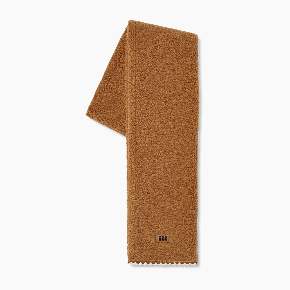 Cachecol UGG UGGfluff Scalloped Caramelo