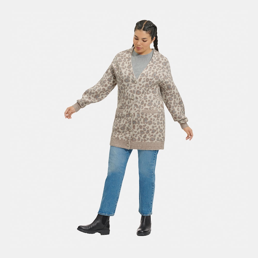 Cardigan UGG Tomara Oversized Animal Print