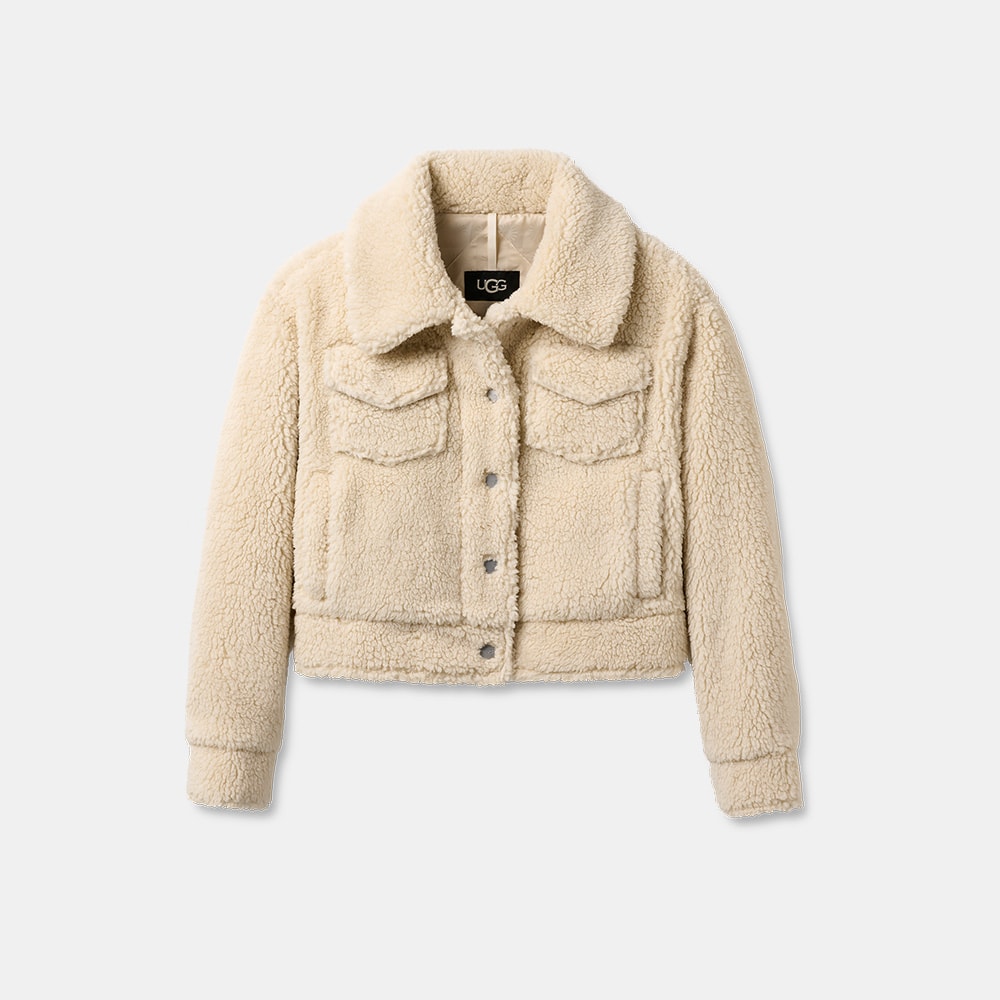 Jaqueta UGG Frankie Short Trucker Off White