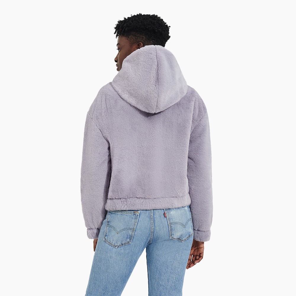 Jaqueta UGG Mandy Faux Fur Hoodie Lilás