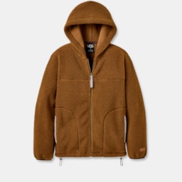 Jaqueta UGG Masculina UGGBraid Full Zip Hoodie Marrom