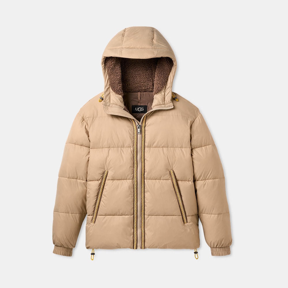Jaqueta UGG Masculina Xayden UGGbraid Puffer Bege