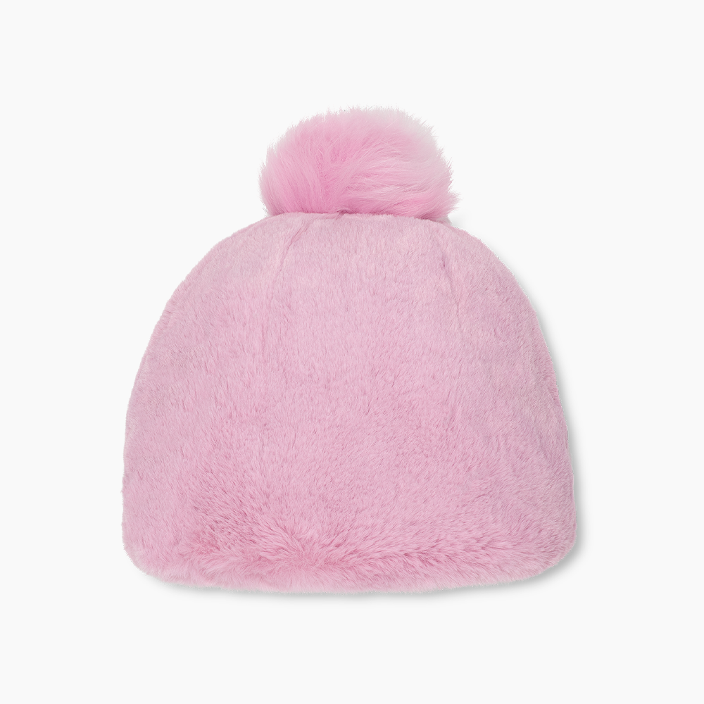 K FAUX FUR BEANIE W POM