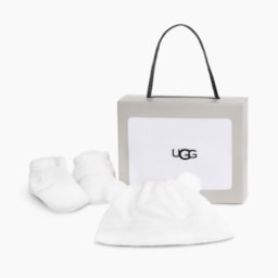 Kit UGG Baby Bixbee e Gorro Branco