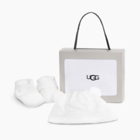 Kit UGG Baby Bixbee e Gorro Branco