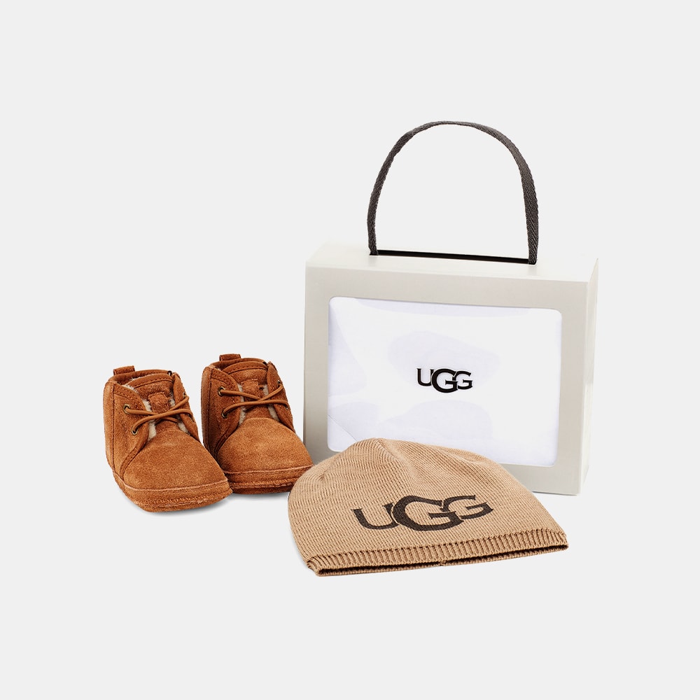 Kit UGG Baby Neumel e Gorro Caramelo