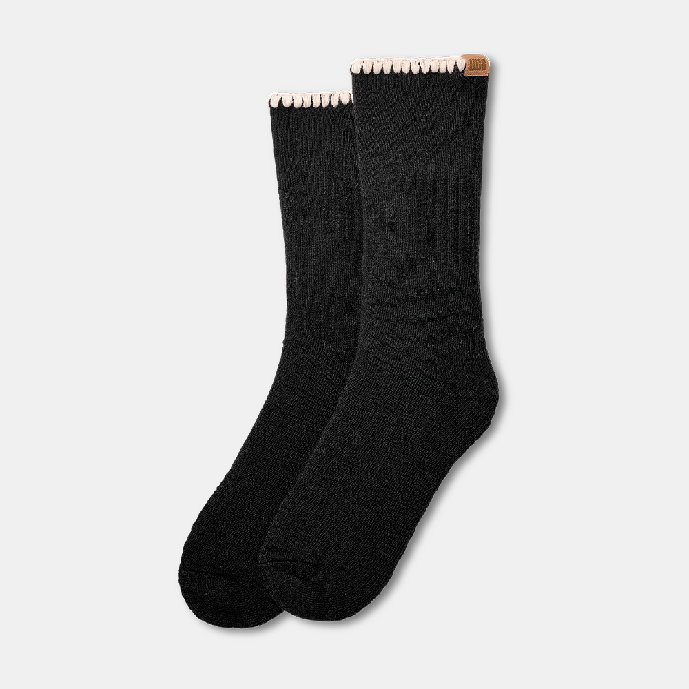 Meia UGG Marleny Whipstitch Crew Preto