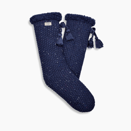 Meia UGG Nessie Fleece Lined Azul Marinho