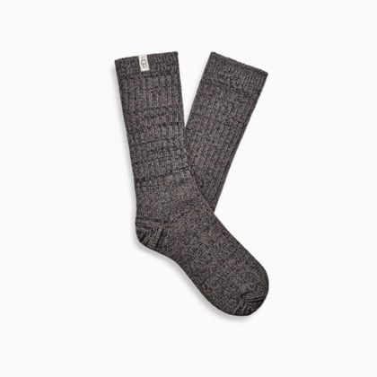 Meia UGG Rib Knit Slouchy Crew Cinza