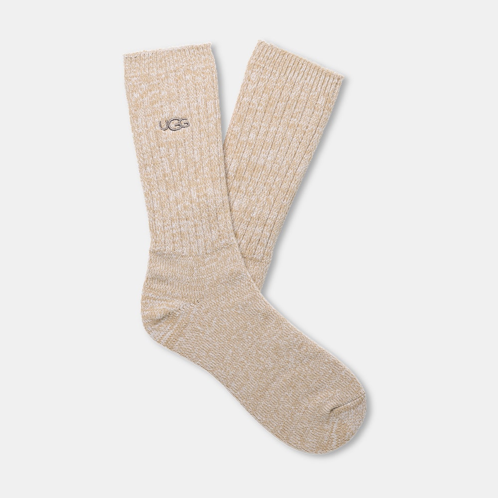Meias UGG Masculinas Trey Rib Knit Bege