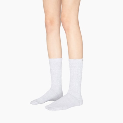 Meias UGG Rib Knit Slouchy Crew Cinza