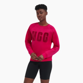Moletom UGG Madeline Fuzzy Logo Crewneck Rosa