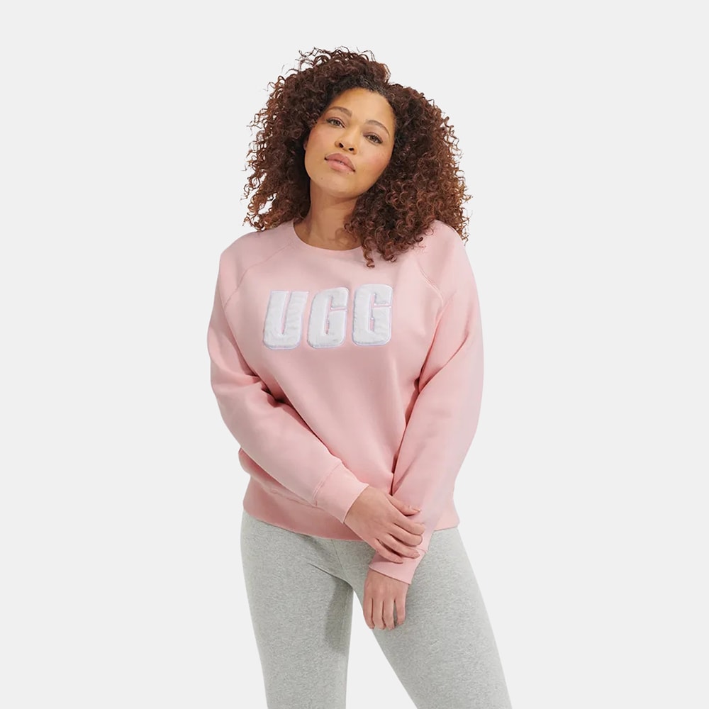 Moletom UGG Madeline Fuzzy Logo Crewneck Rosa