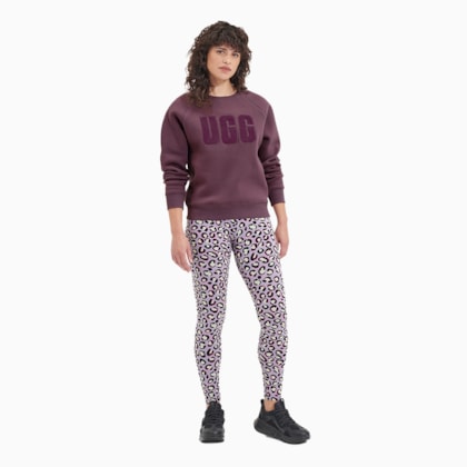 Moletom UGG Madeline Fuzzy Logo Crewneck Vinho