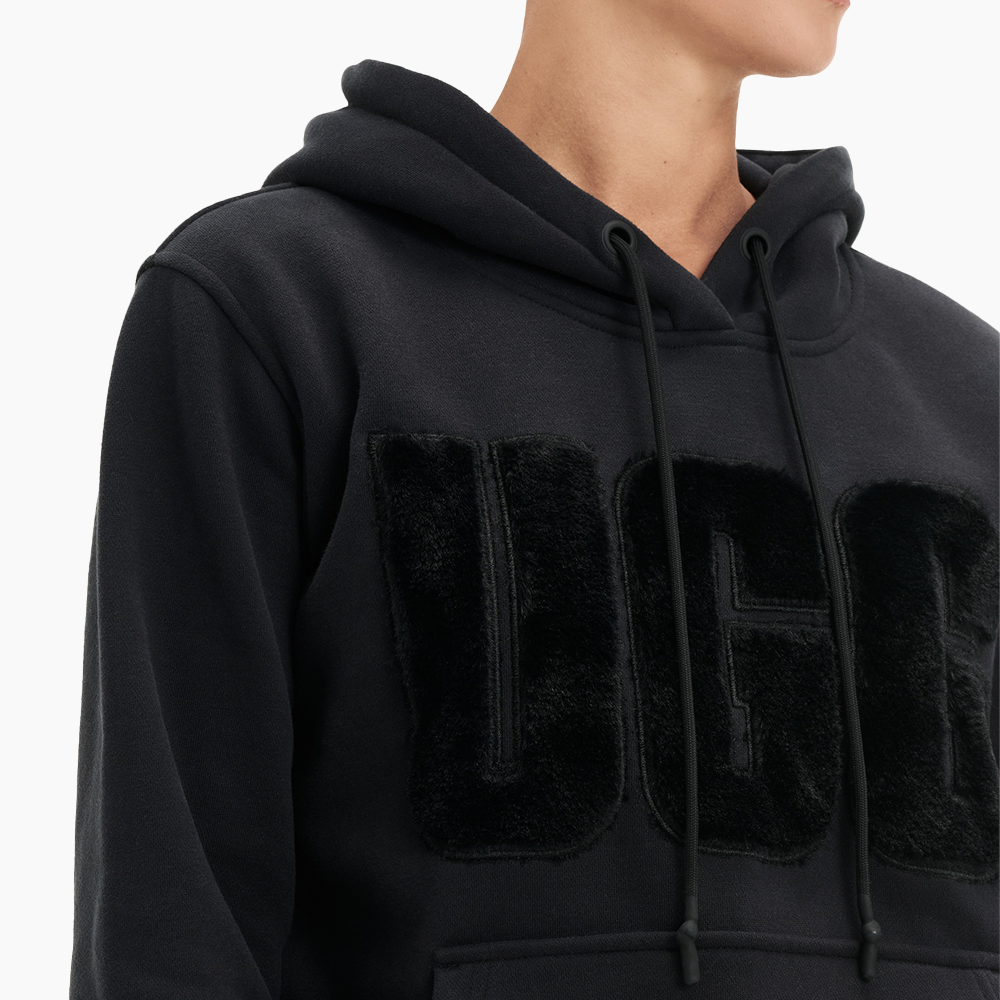 Moletom UGG Rey Fuzzy Logo Preto