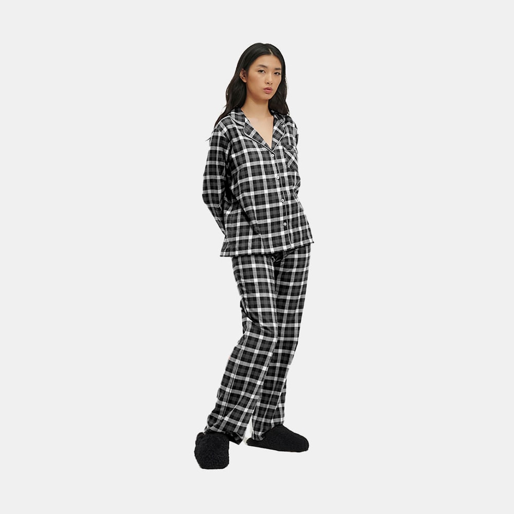 Pijama UGG Ophilia Plaid Set Preto