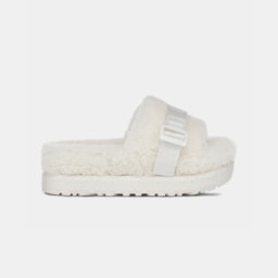 Sandália Flat UGG Fluffita Branco