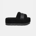 Sandália Flat UGG Fluffita Clear Preto