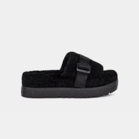 Sandália Flat UGG Fluffita Preto