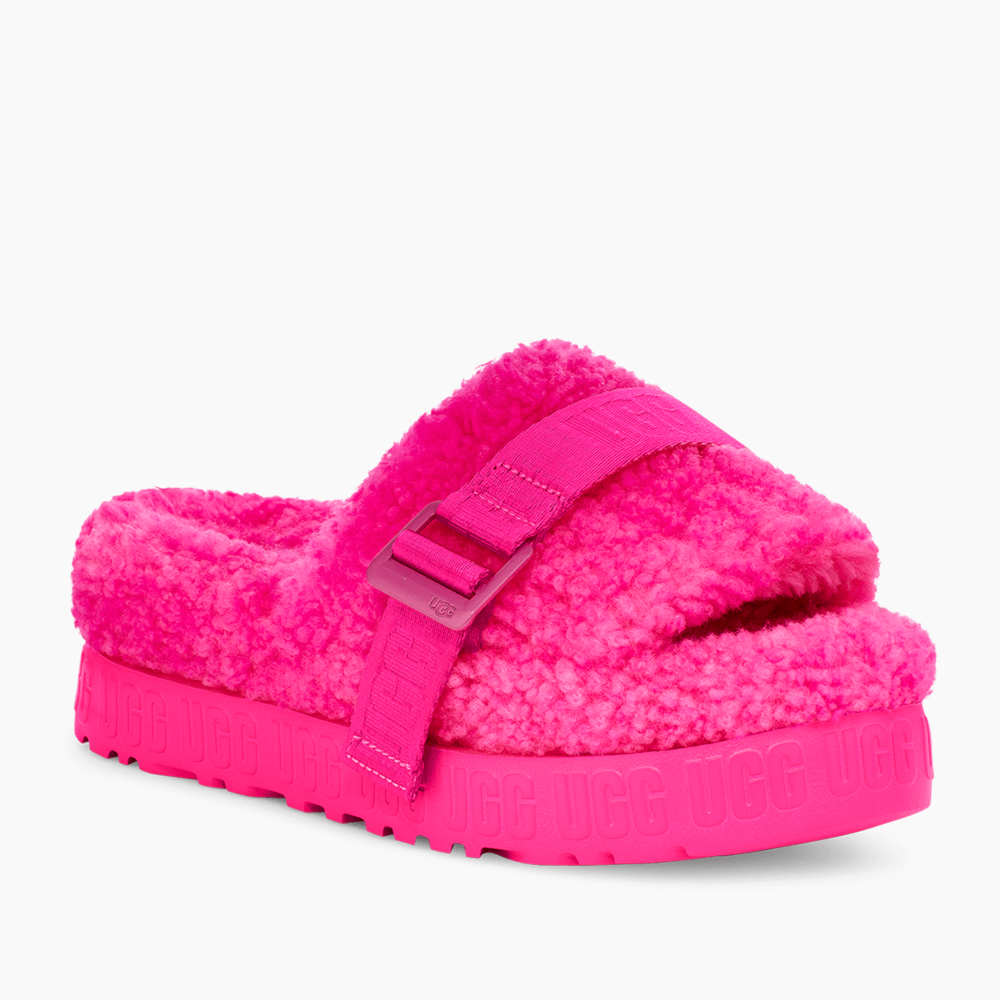 Sandália Flat Ugg Fluffita Rosa