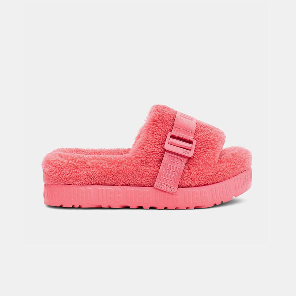 Sandália Flat UGG Fluffita Rosa