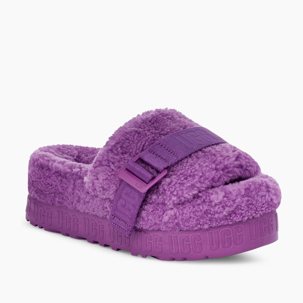 Sandália Flat Ugg Fluffita Roxo