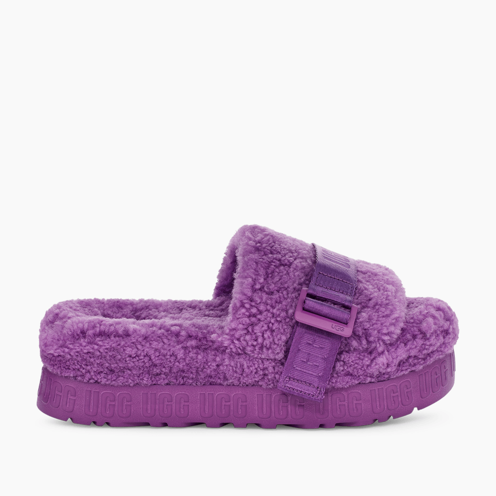 Sandália Flat Ugg Fluffita Roxo