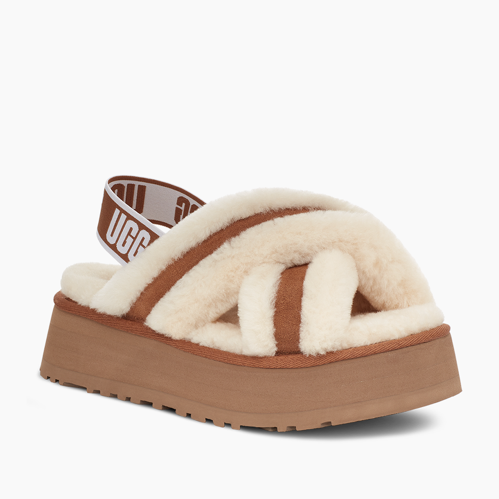 Sandália UGG  Disco Cross Slide Caramelo