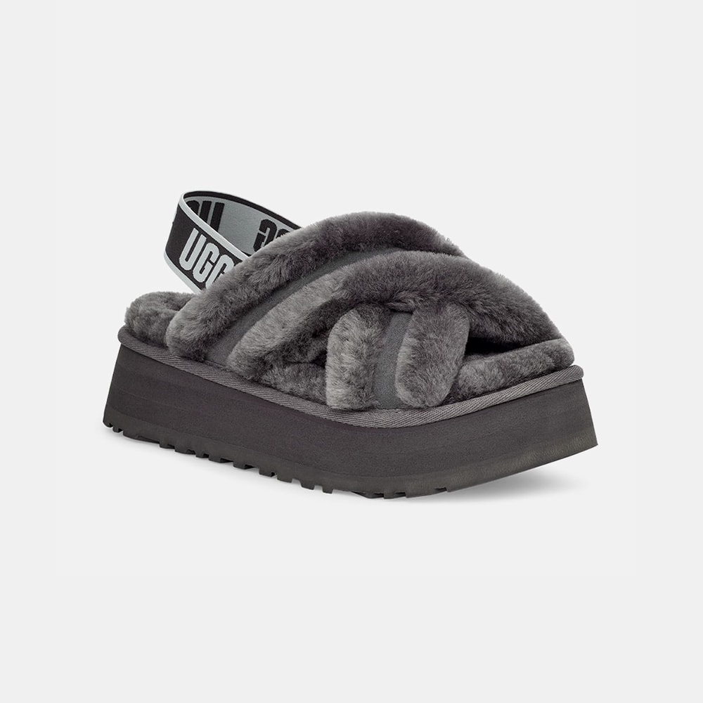  Sandália UGG Disco Cross Slide Cinza