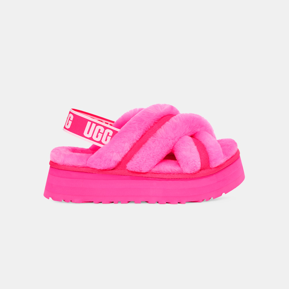 Sandália UGG Disco Cross Slide Rosa