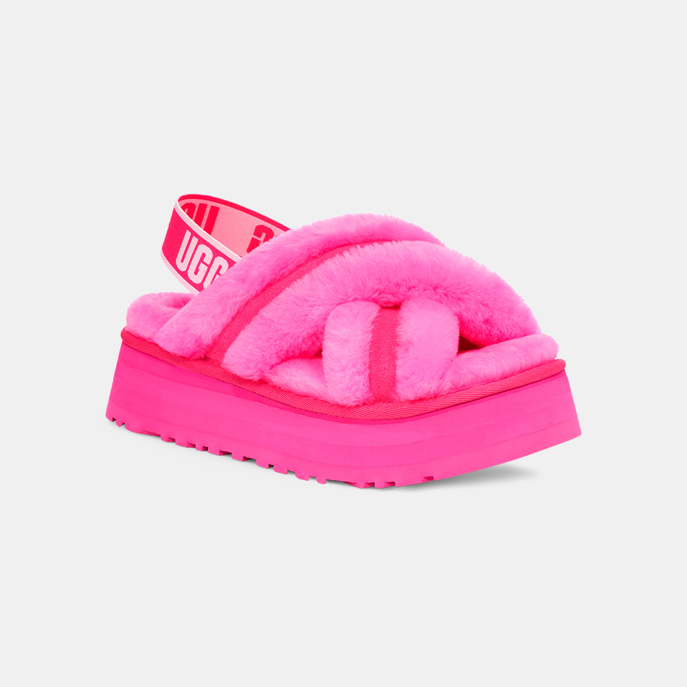 Sandália UGG Disco Cross Slide Rosa
