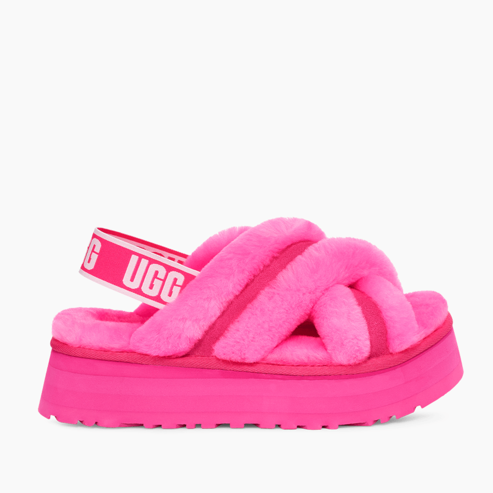 Sandália UGG Disco Cross Slide Rosa