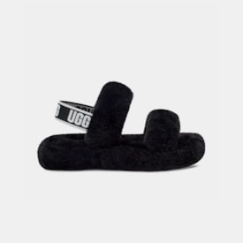 Sandália UGG Fluff Oh Yeah Slide Juvenil Preto