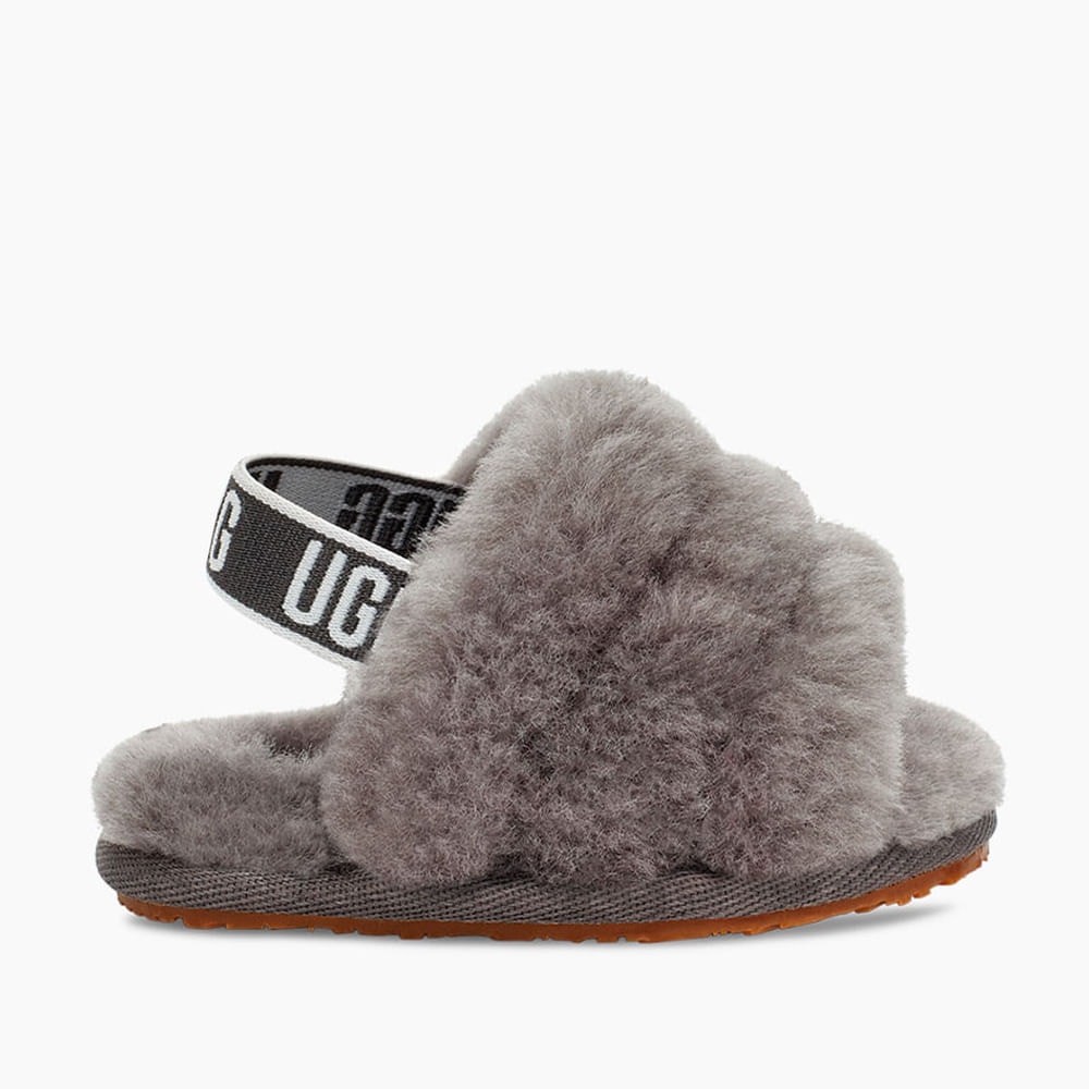 Sandália UGG Fluff Yeah  Slide Baby Cinza